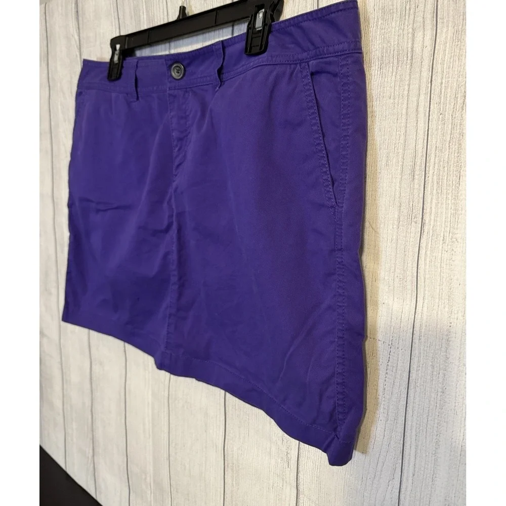 Caslon Women's Purple Denim Skirt Size‎ 14 Stretch Cotton Blend Casual Mini - Picture 3 of 5